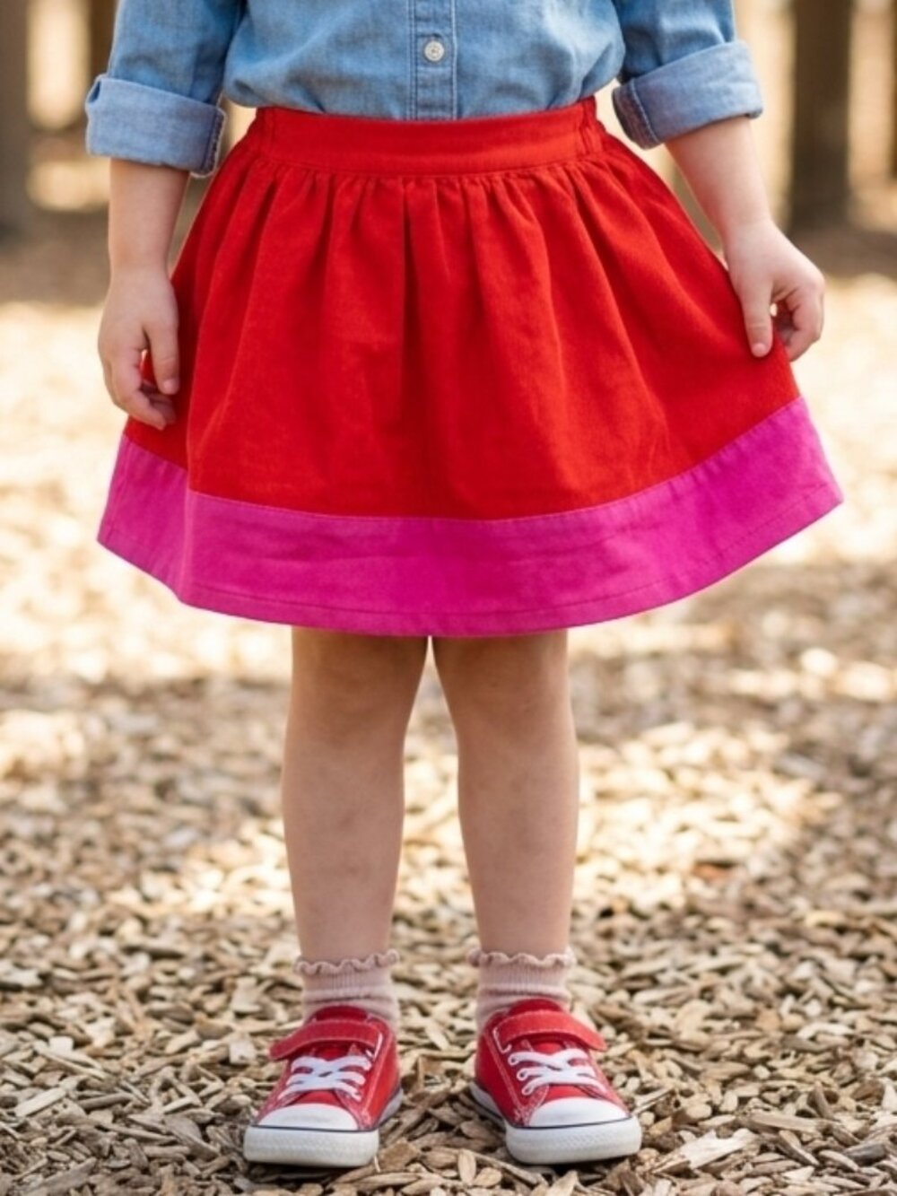 Kate Spade Skirt size 4 yrs girls baby gap Red and Pink Colorblock